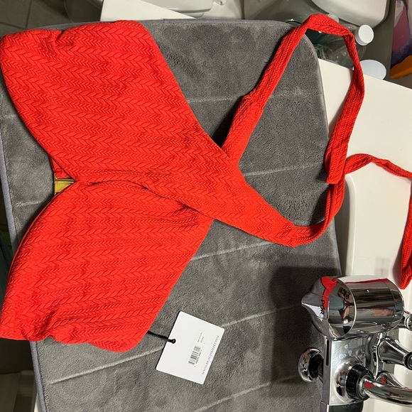 Beach Riot Jessica Top Merry Red cable size Large - Picture 7 of 8